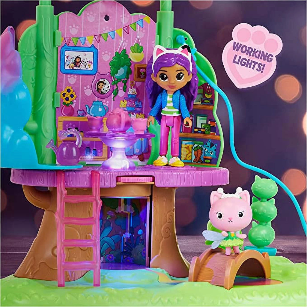 Transforming Garden Treehouse Playset with Lights, 2 Figures, 5 Accessories D914766