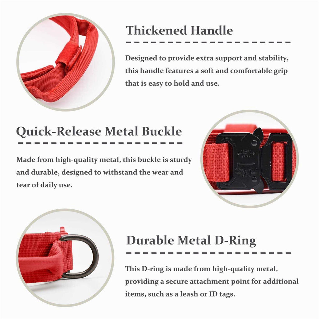 Adjustable Nylon Tactical Dog Collar with Control Handle V24804