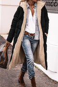 Solid Hooded Collar Outerwear P70984