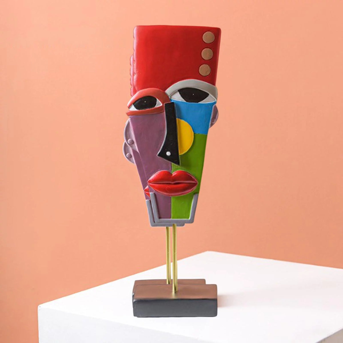 Modern Abstract Human Face Statue A63718