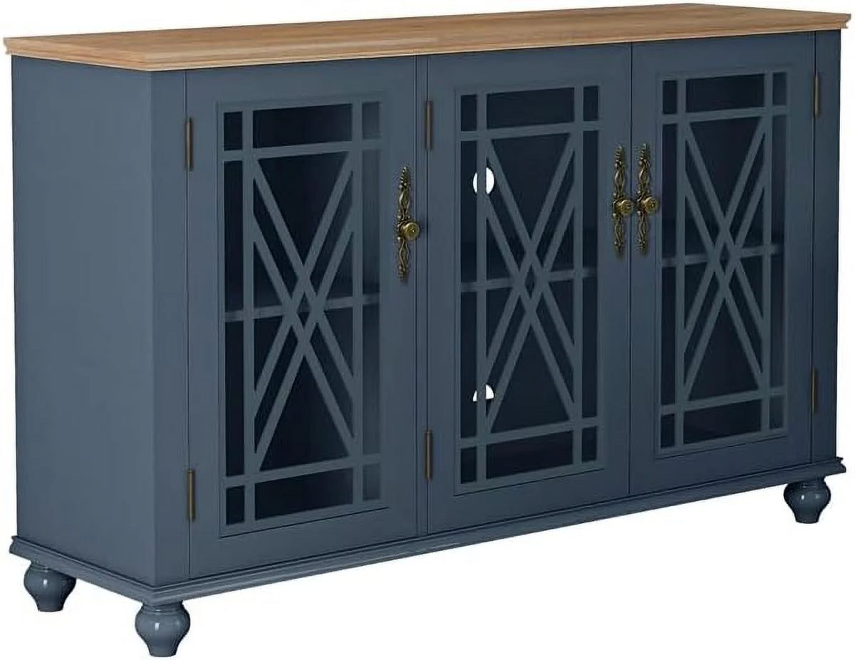 Vintage Wood Kitchen Accent Buffet Sideboard Cabinet D8417