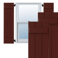 CWB12X064CRC 12x22W x 64x22H Exterior Three Board (2 Batten) Composite Board-n-Batten Shutters (Per Pair) P4574