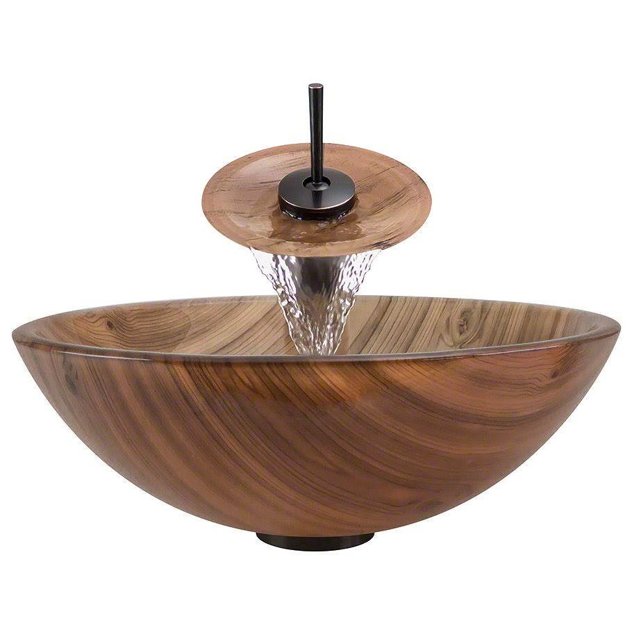 Oil Rubbed Bronze Bathroom Waterfall Faucet Ensemble P786018