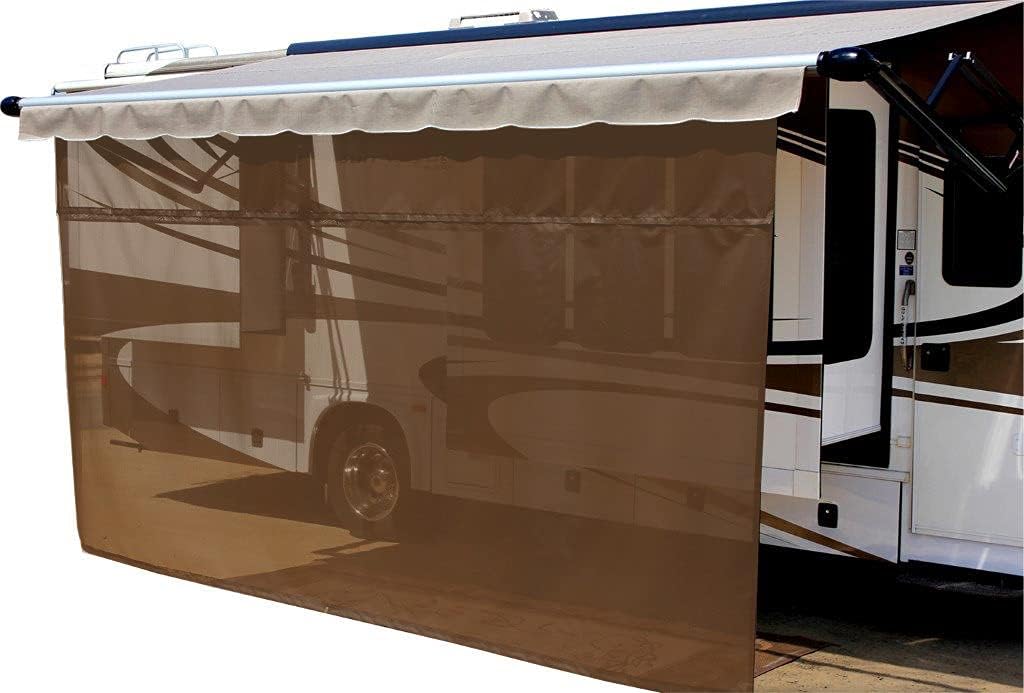 Solar Mesh Sunscreen for 12V Electric RV Awning - 13' x 6' - Grey B92624