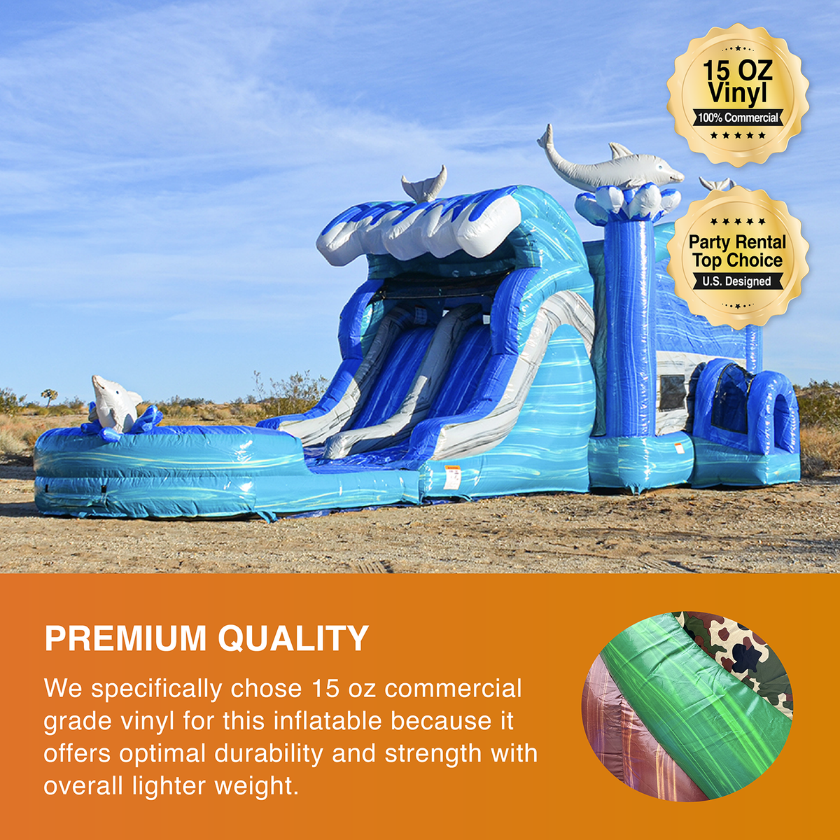 Inflatable Bounce House Water Slide with Pool Q8552