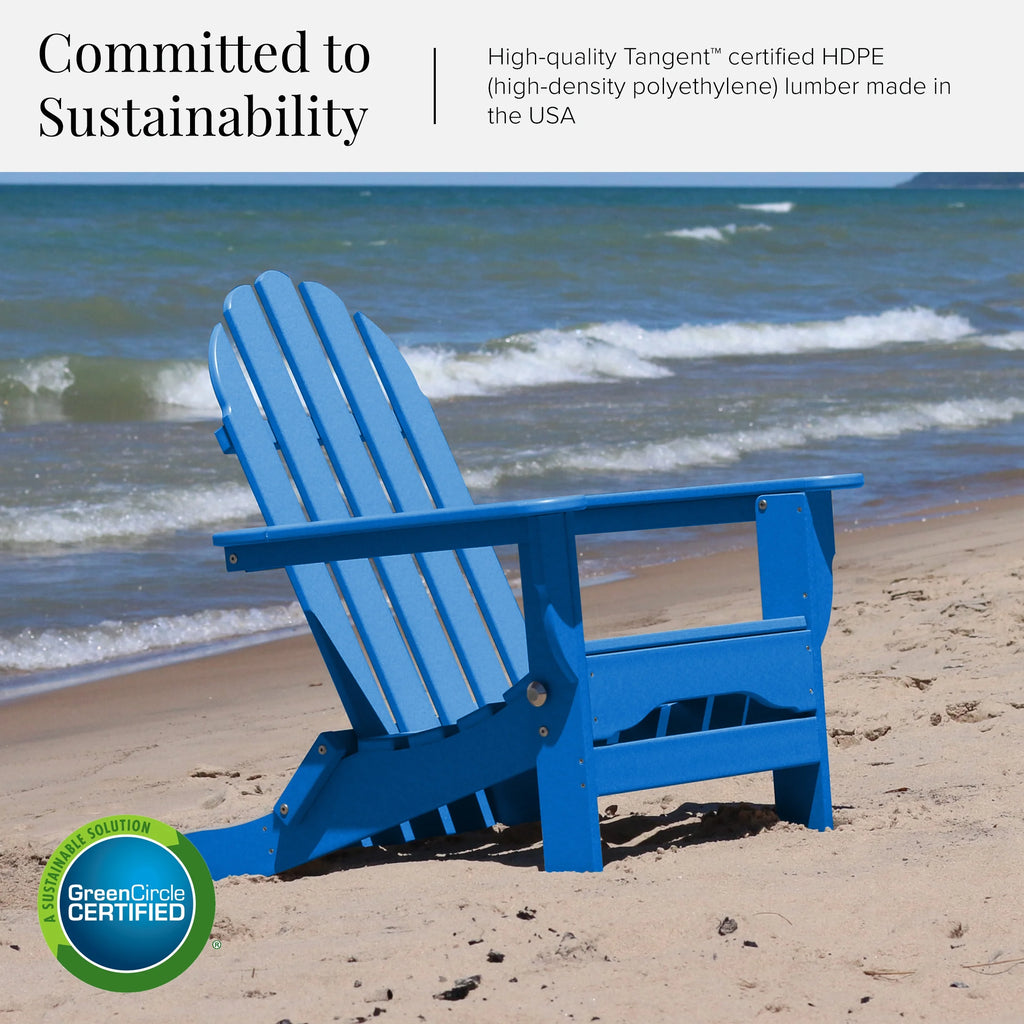 16-Pc Folding Adirondack Chair Set with Ottomans and Side Tables L9573