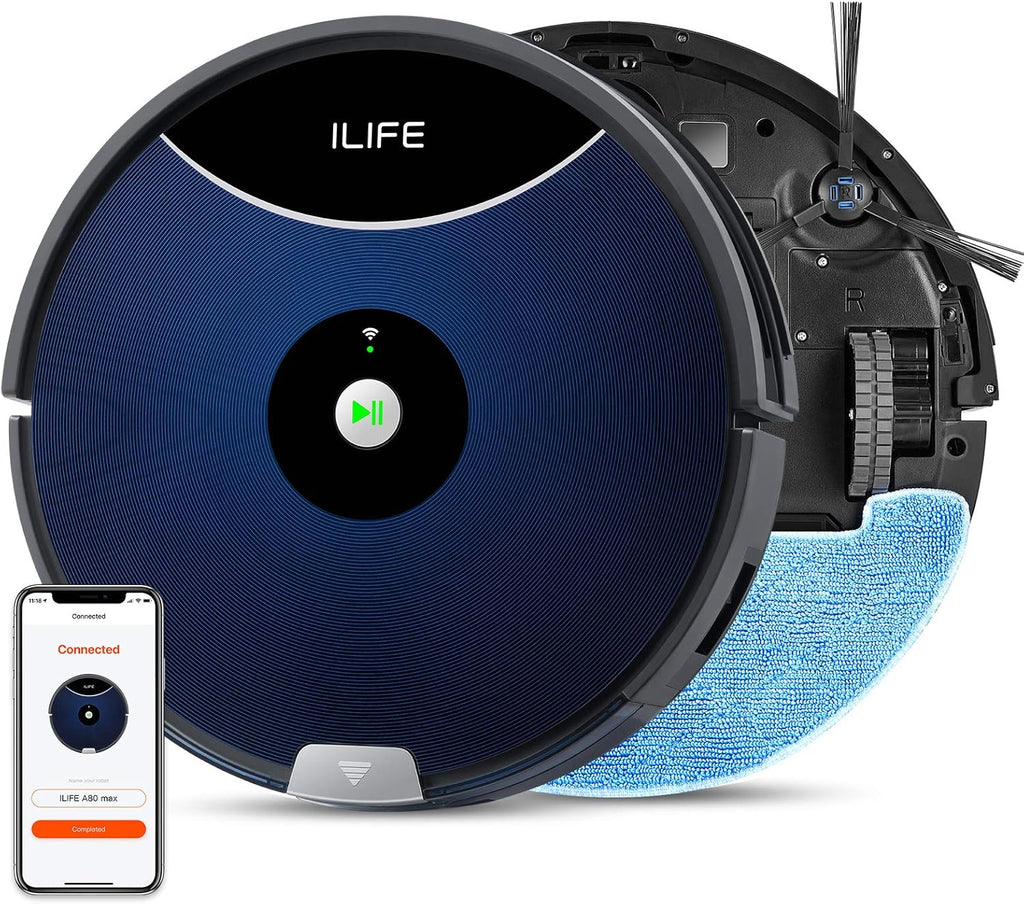 Robot Vacuum and Mop Cleaner with Lidar Navigation, 4000Pa Suction, 180min Runtime N4821