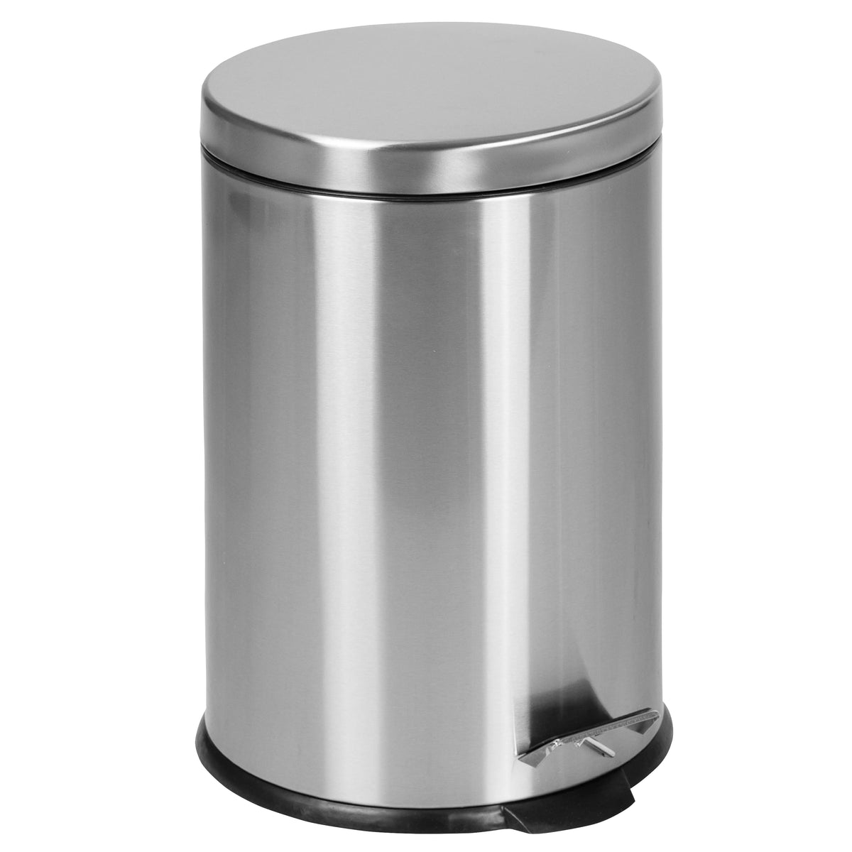 Round Stainless Steel Soft Close Step Trash Can 5.3 Gallons J76867