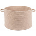Beige Braided Solid Storage Basket Q478