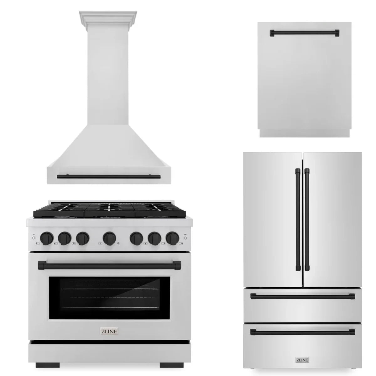 36 In. Gas Range, Range Hood, Dishwasher, Refrigerator G996972