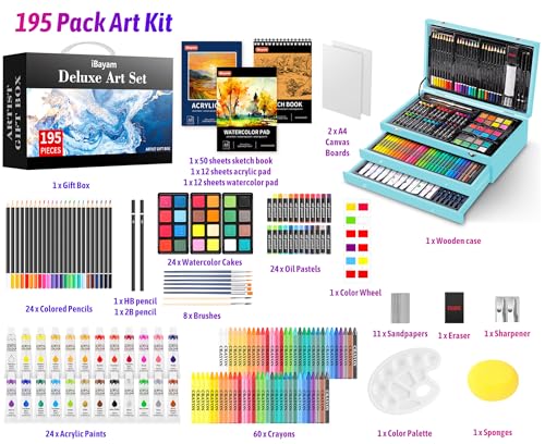 195 Pack Art Set Drawing Kit W257140