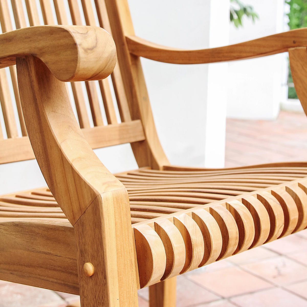 3-piece Teak Outdoor Rocking Chair Chat Set F982