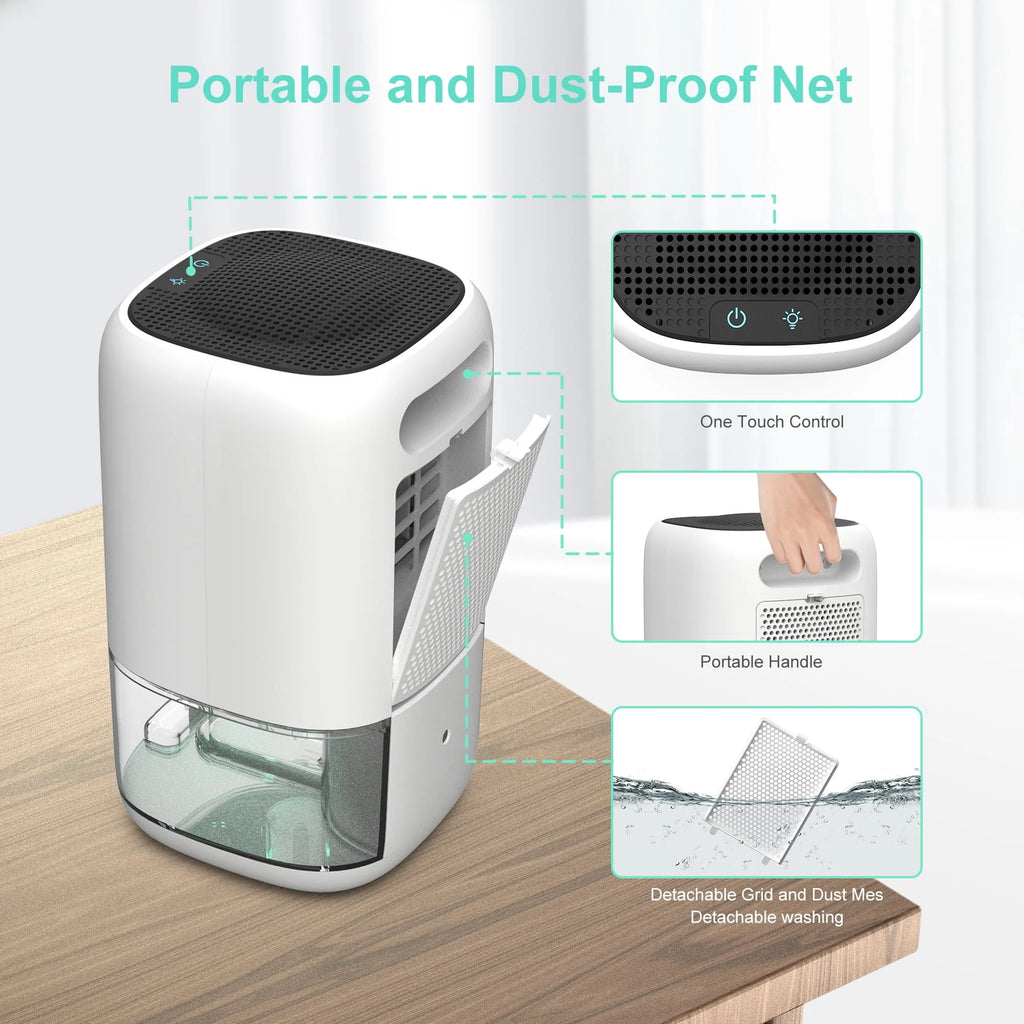 Portable Ultra Quiet Dehumidifier 1000ML T69117