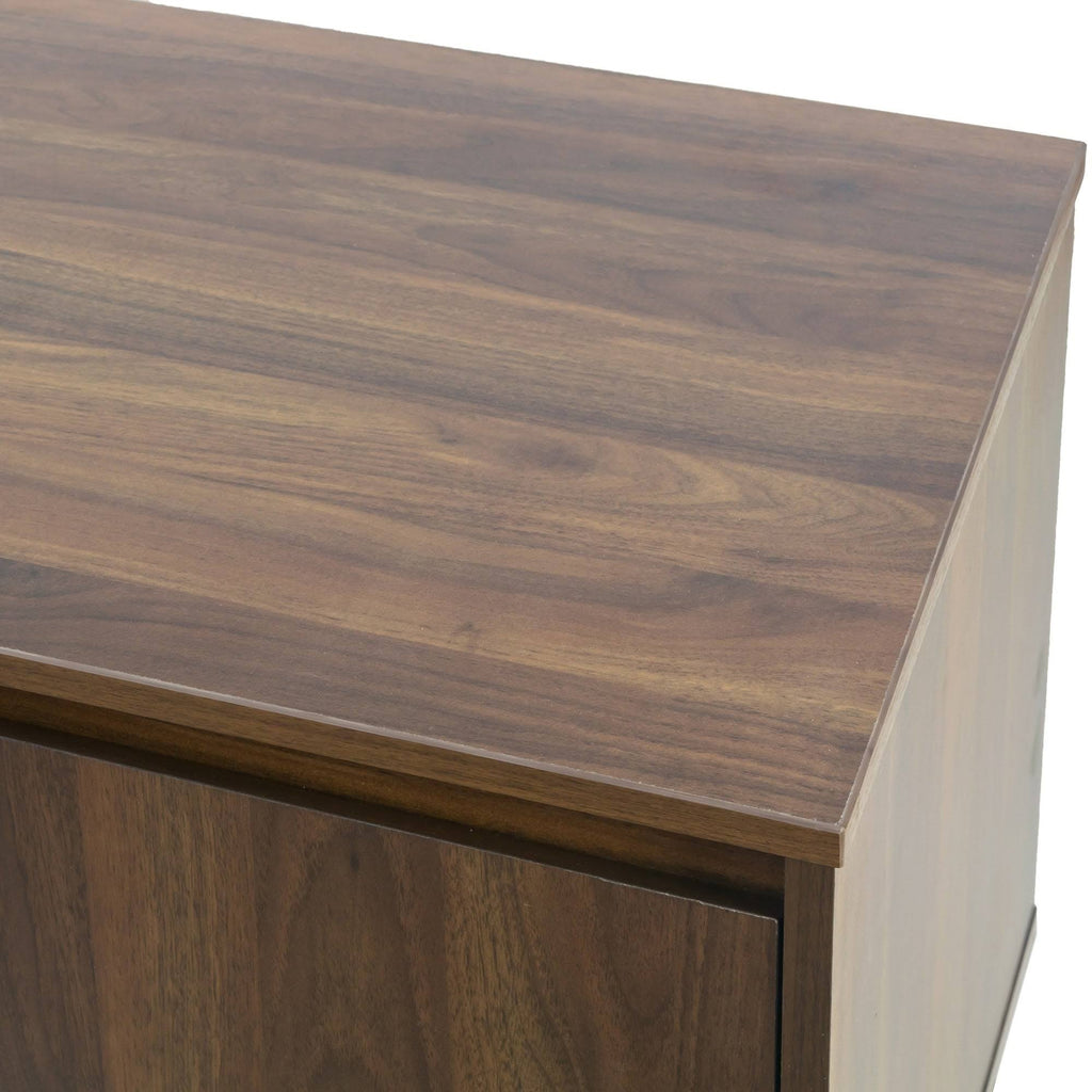 TV Stand with Two Cabinets and Open Shelves Y8876