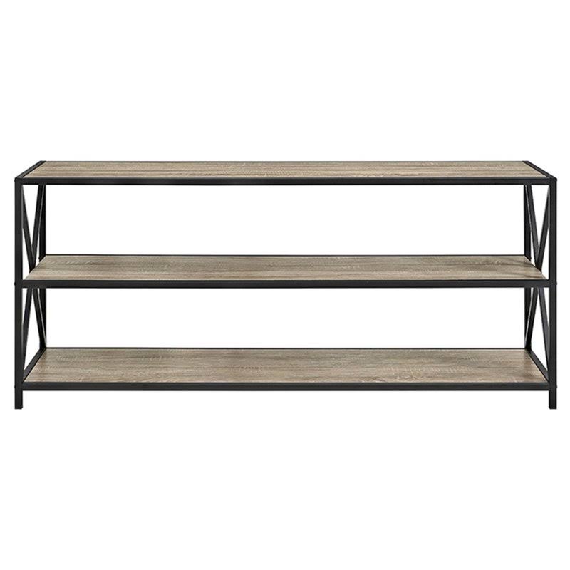 2 Shelf Wide Bookcase in Driftwood O848909