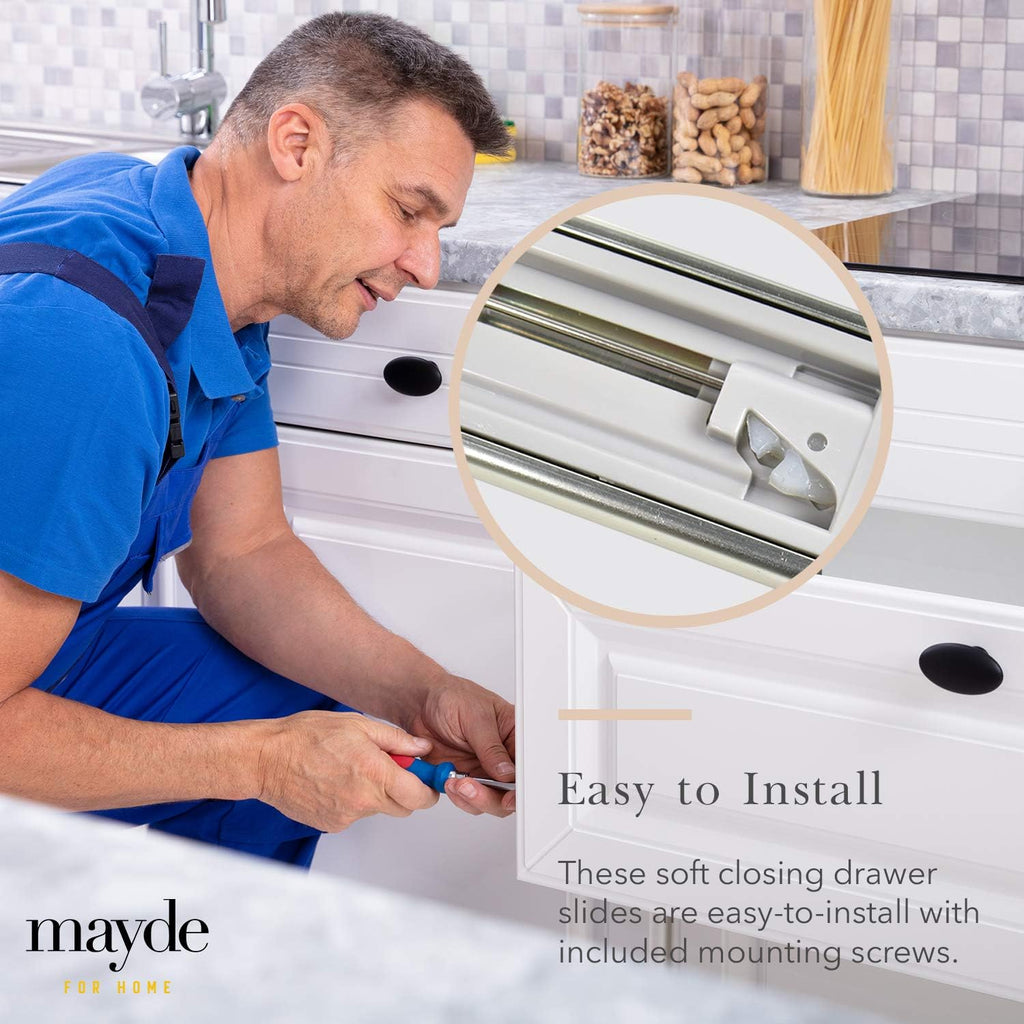 10-Pairs 18 Inch Soft Close Drawer Slides R773779