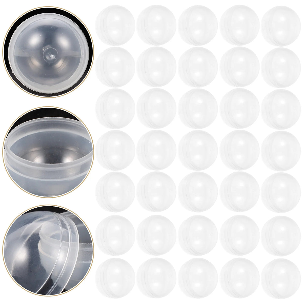 100pcs Clear Plastic Fillable Balls E788