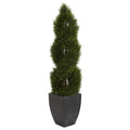 Black Wash Artificial Topiary Tree in Planter B538467