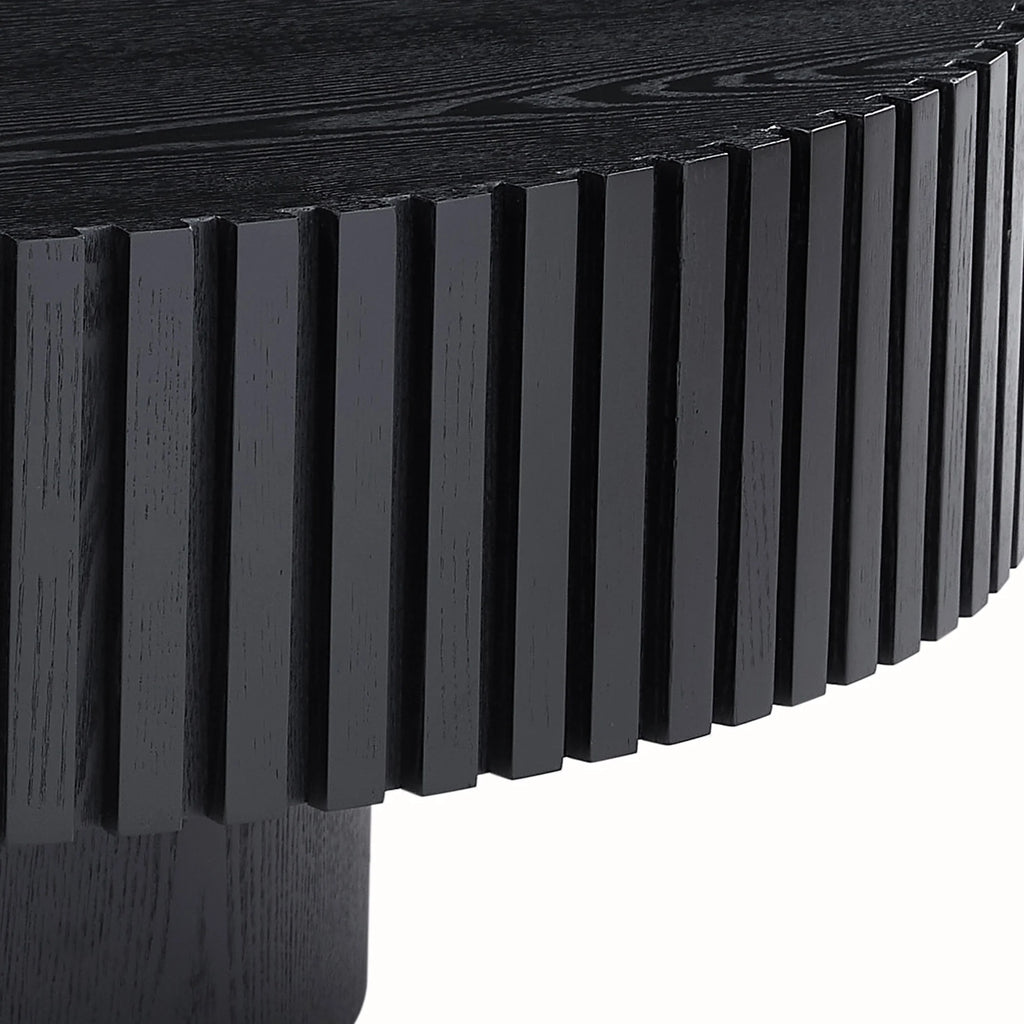 Black MDF Drum Coffee Table H450795