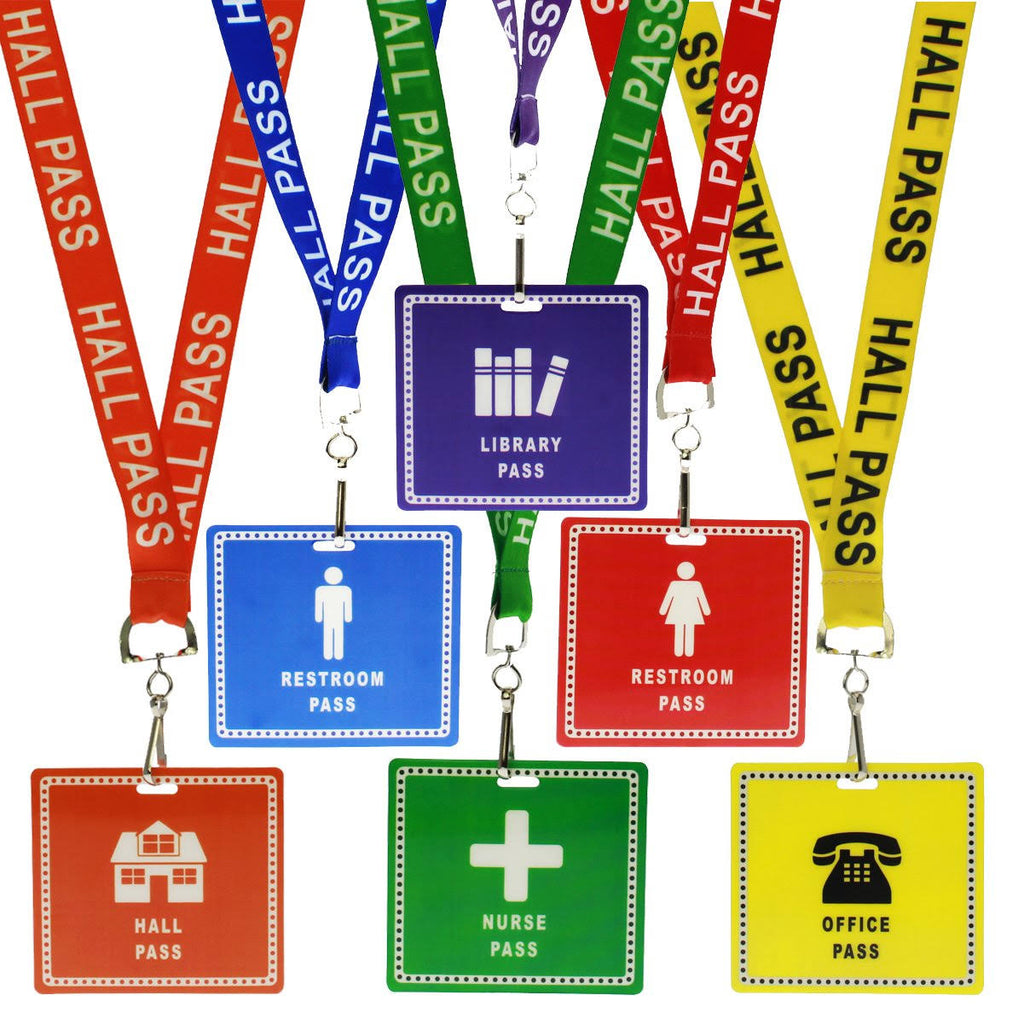 36 Pack Student Hall Pass Lanyards with Breakaway Lanyards Q413947