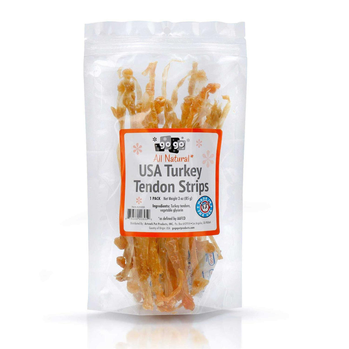 3oz Turkey Tendon Dog Chew Treats O36324