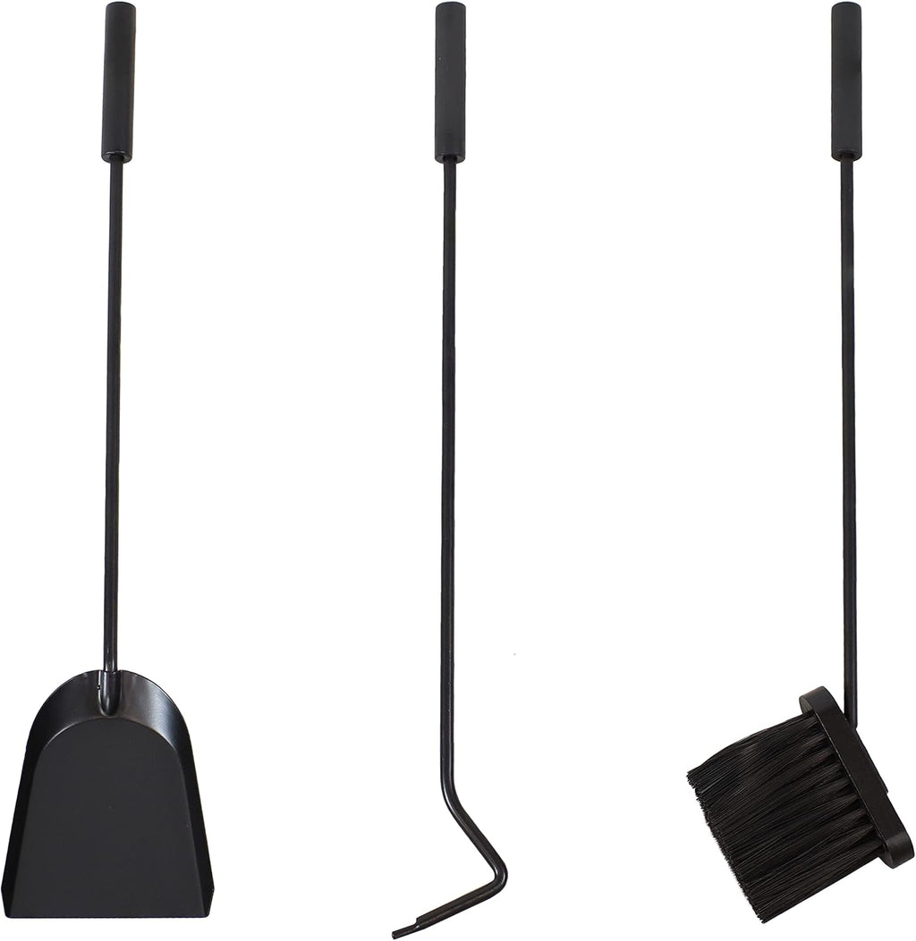 Wrought Iron Firewood Rack with Poker, Shovel and Brush Tools O15091