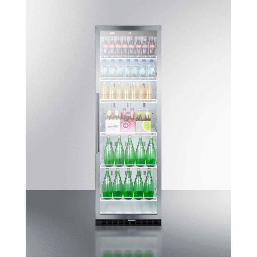 24" Wide 12.6 Cu. Ft. Stainless Steel Merchandiser Refrigerator W12627
