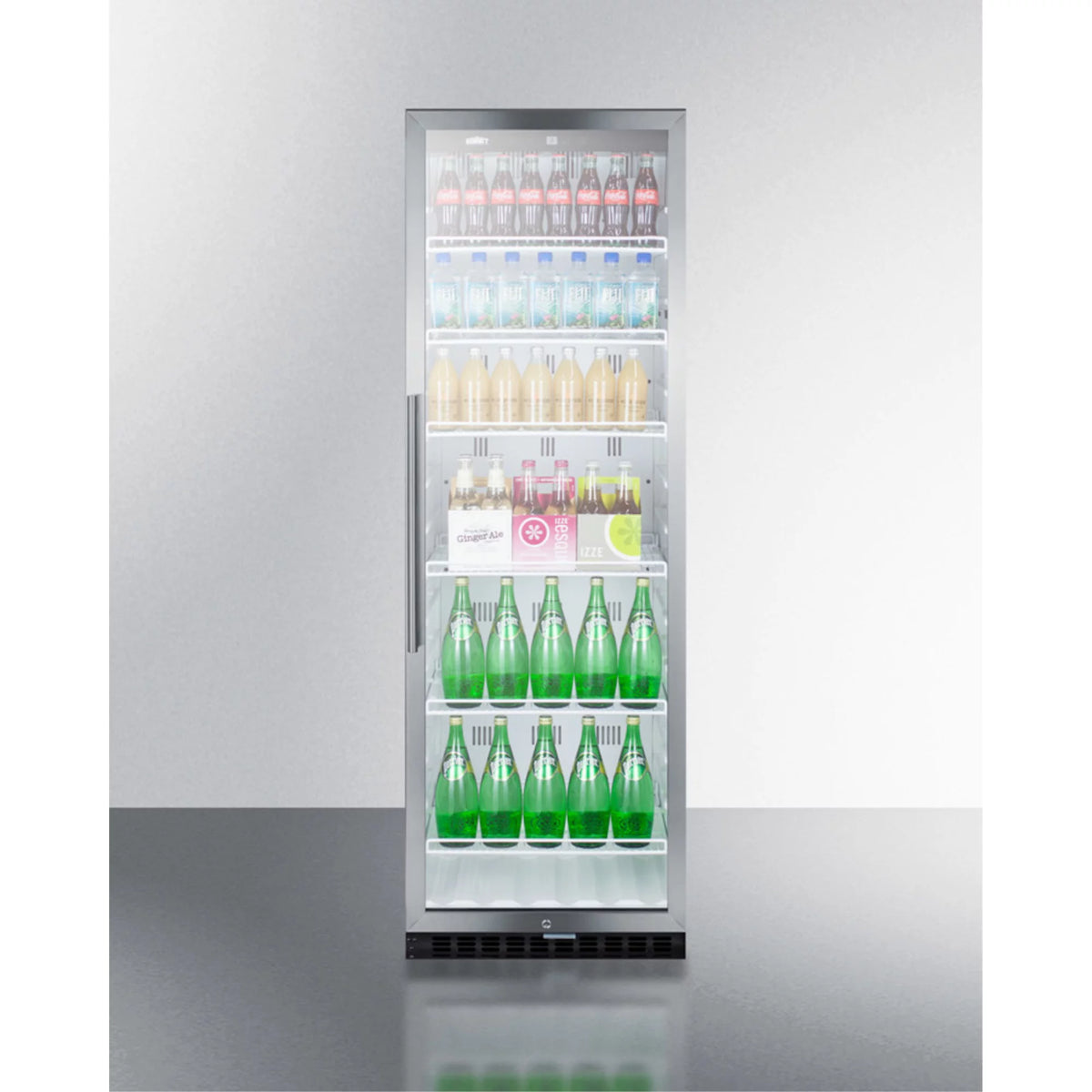 24" Wide 12.6 Cu. Ft. Stainless Steel Merchandiser Refrigerator W12627