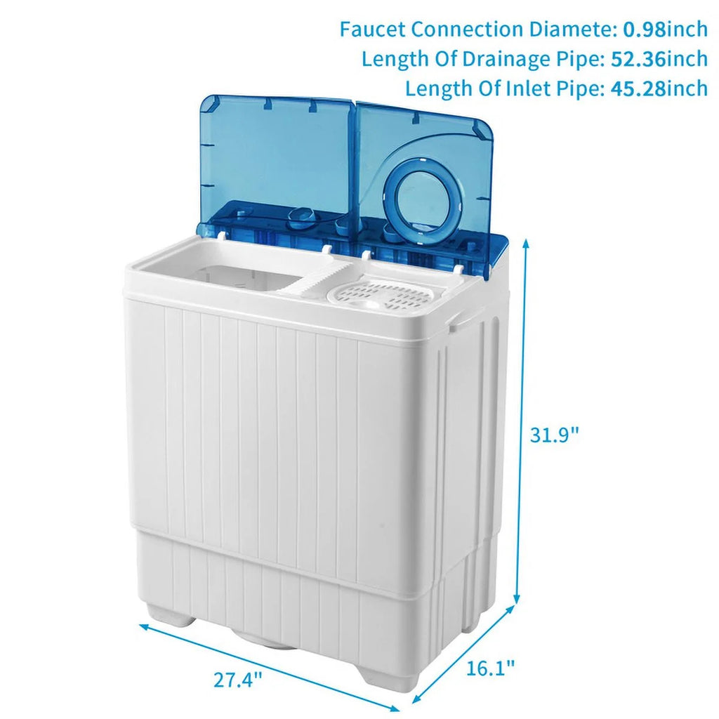 Semi-automatic Twin Tub Washing Machine, White&Blue T459975