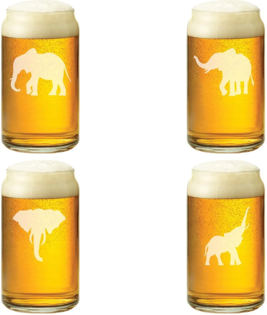 16 oz Beer Can Glass Set of 4 G219201
