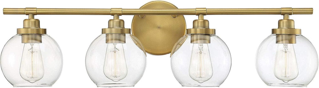 Satin Nickel 4-Light Bathroom Vanity Light Z353934