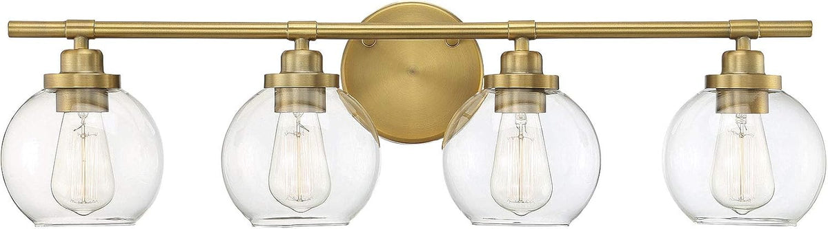 Satin Nickel 4-Light Bathroom Vanity Light Z353934