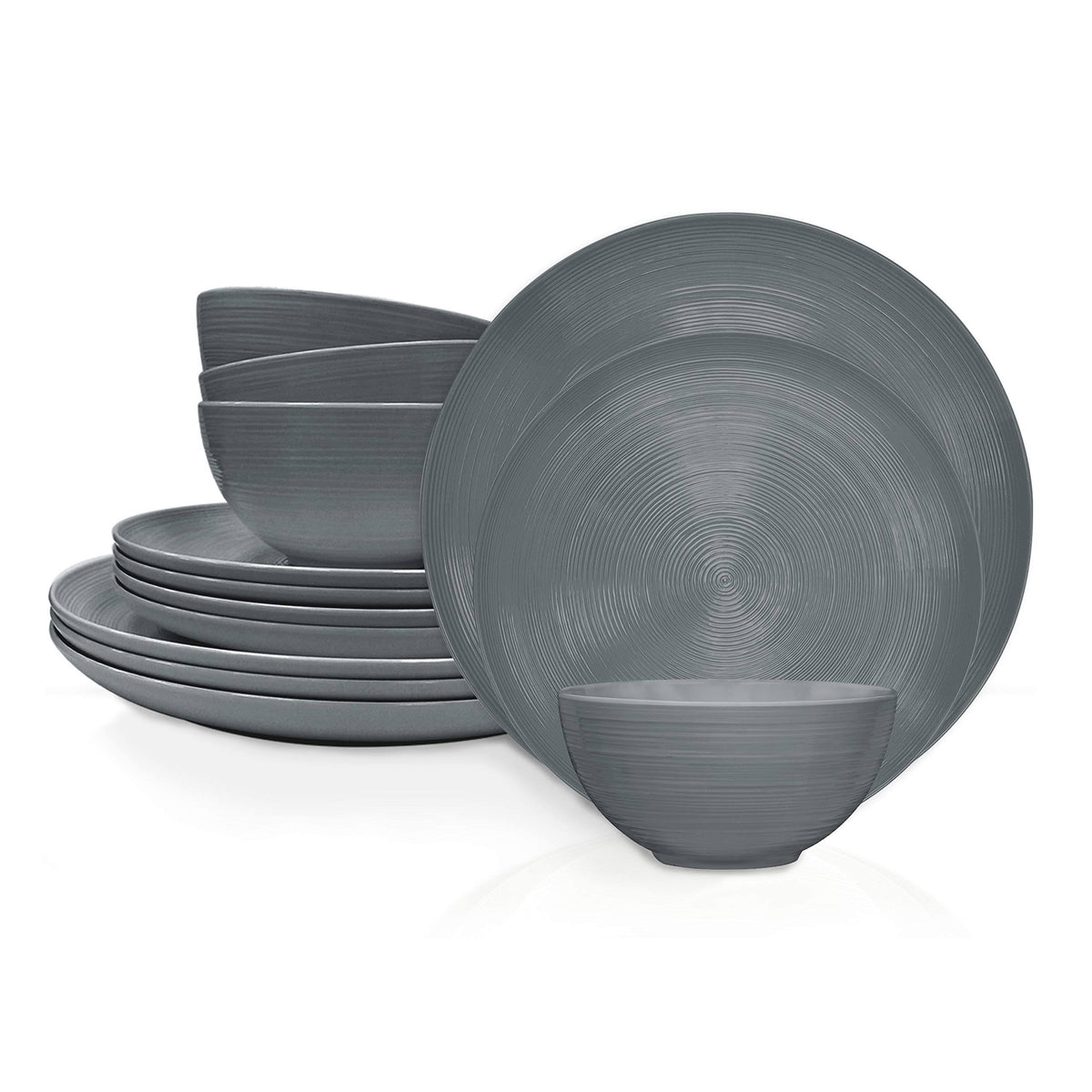 12 Piece Melamine Dinnerware Set E640145