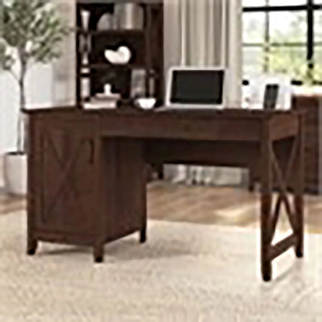 Wood Computer Desk with Storage Cabinet Y65144
