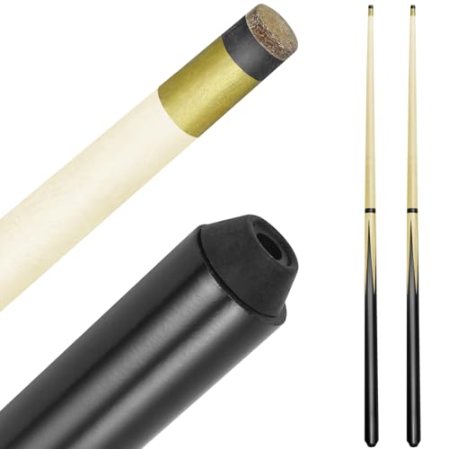 Pool Cue Stick 11mm Fiber Leather Tip 36inch Set of 2 L79877