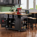 53" Kitchen Cart Island on Wheels with Power Outlet C683572