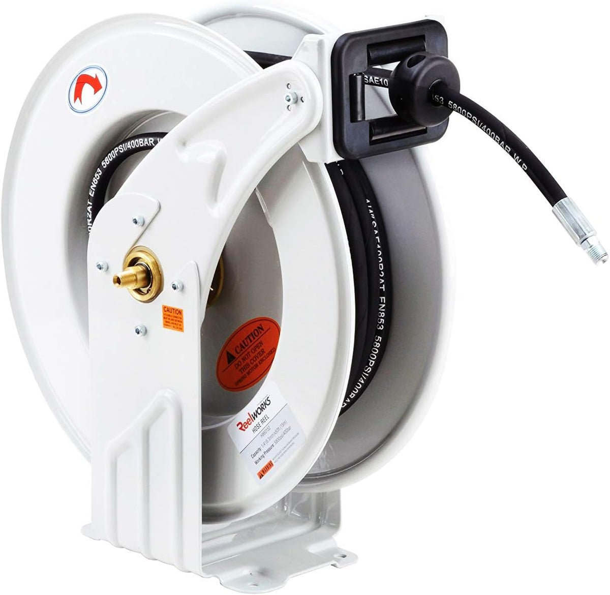 Retractable 1/2" x 50' Industrial Steel Hose Reel Y1301