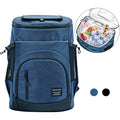Blue Sandproof Water-Resistant Cooler Backpack A389