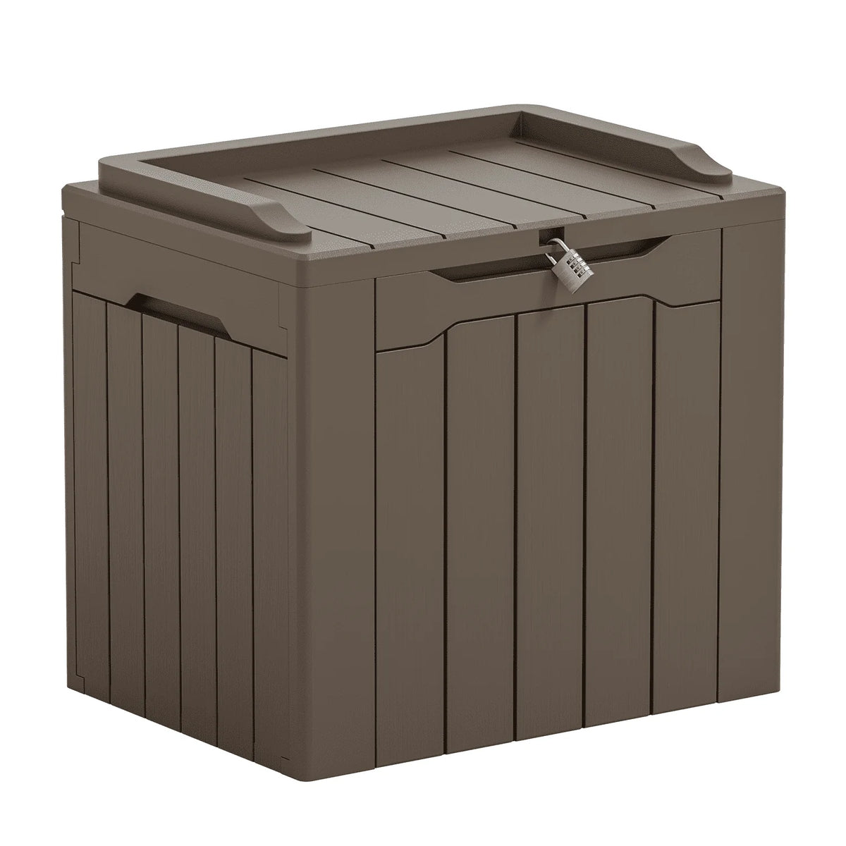 Black 32 Gallon Outdoor Resin Deck Box with Seat S9322